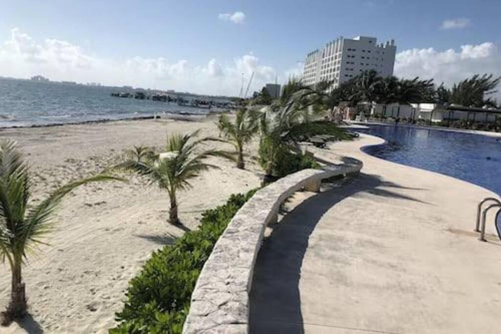 Hermoso Condo De 2 Habitaciones Frente Al Caribe Канкун Экстерьер фото